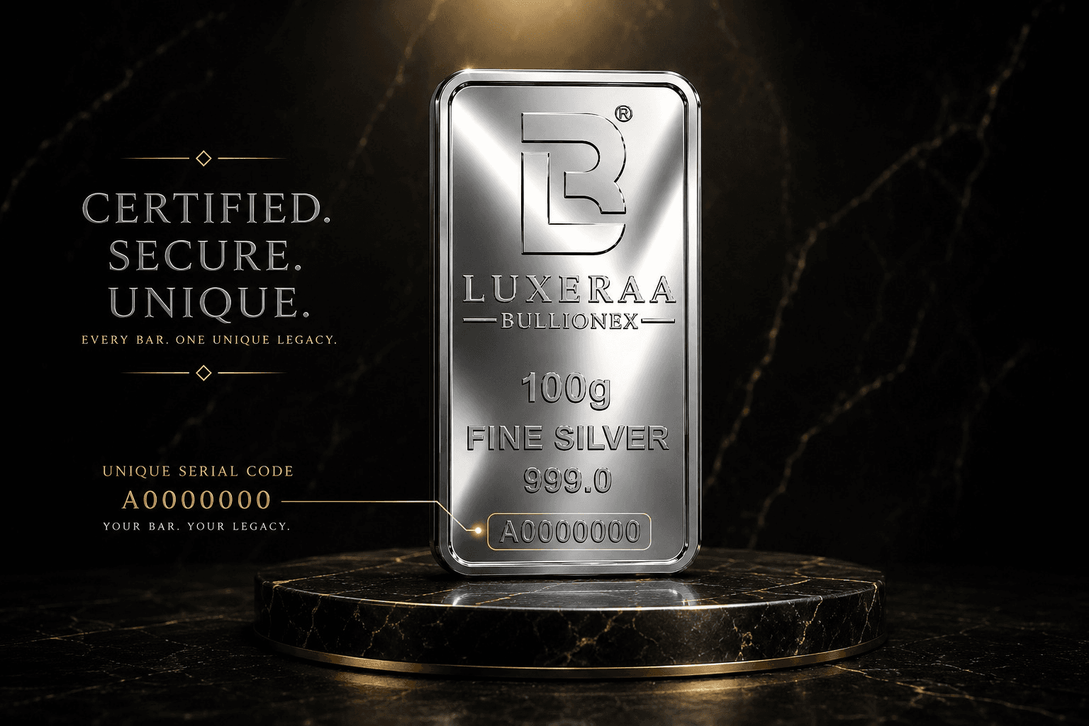 Luxeraa bullion bars and coins